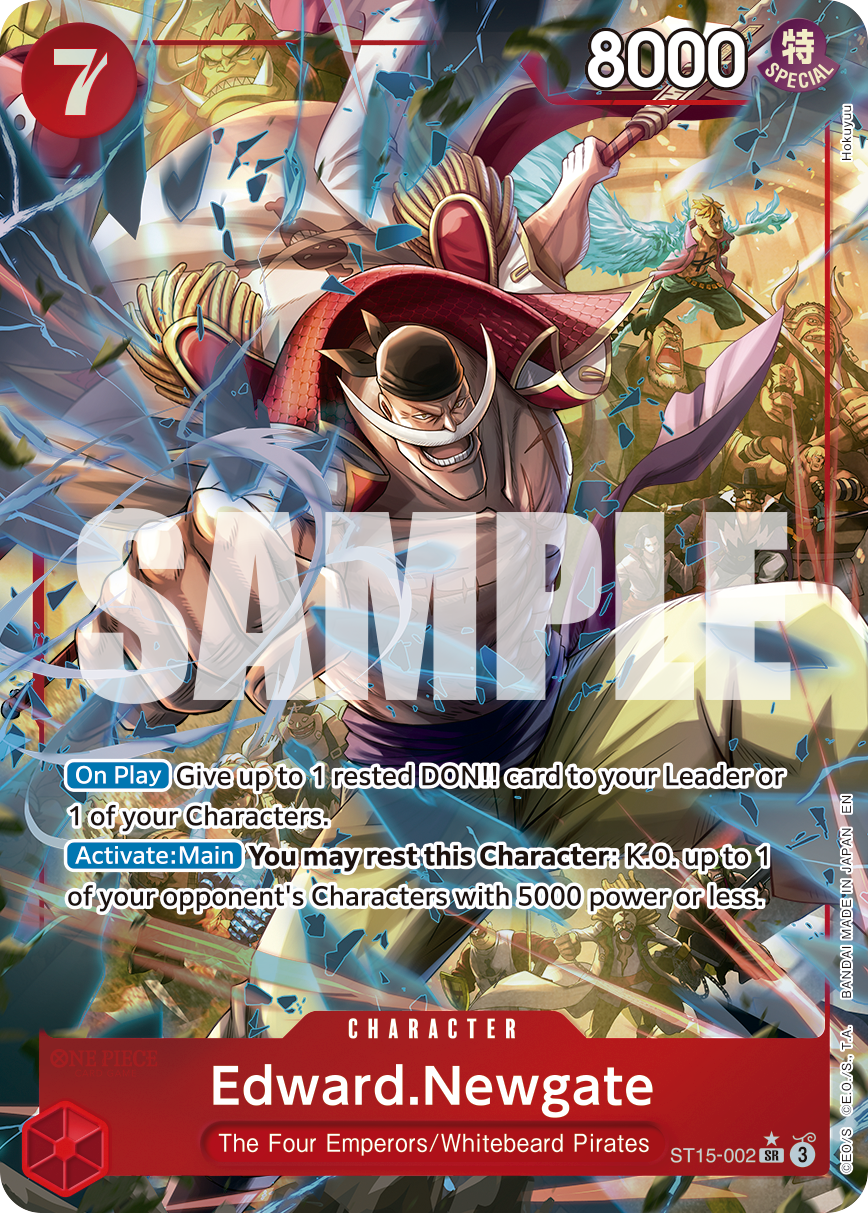 Carte Edward Newgate ST15-002_p2 Super Rare — One Piece TCG PRB-02 (Bandai)
