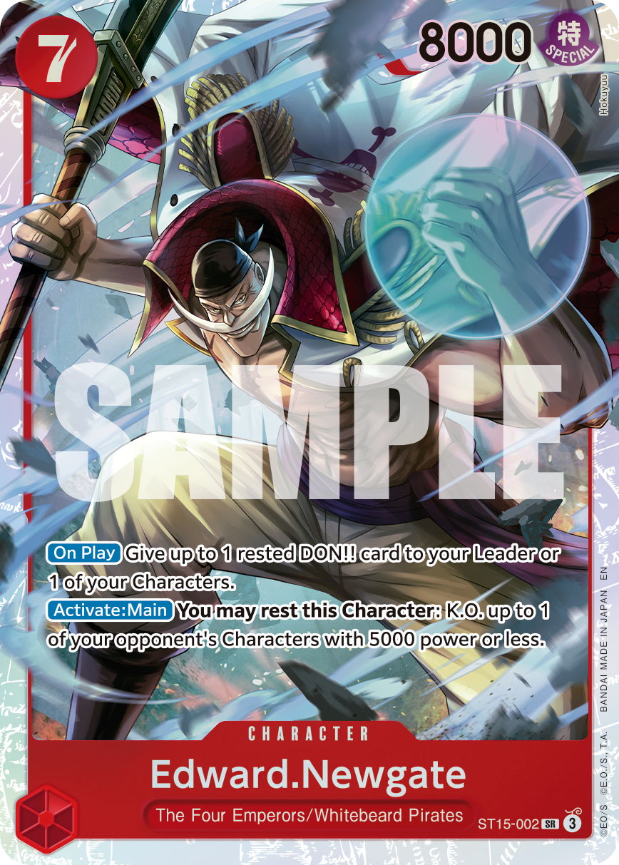 Carte Edward Newgate ST15-002_r1 Super Rare — One Piece TCG PRB-02 (Bandai)