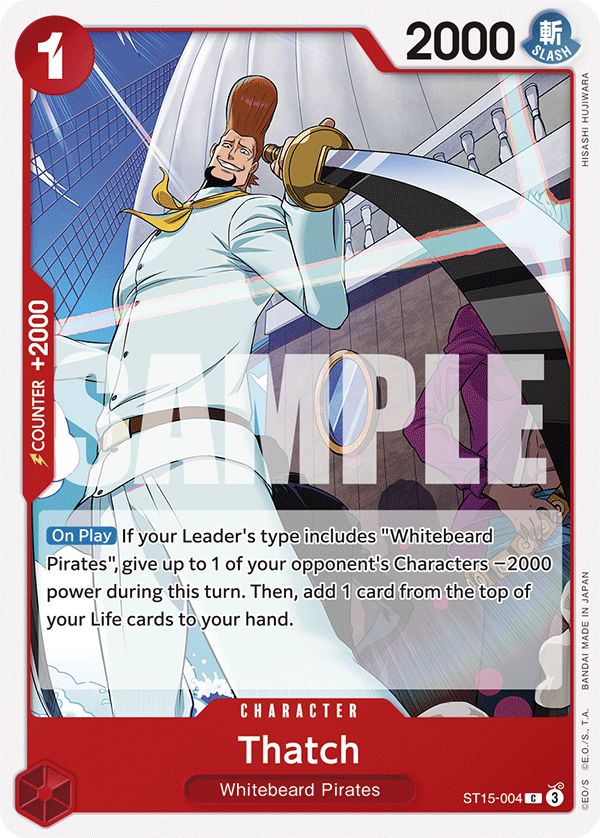 Carte Thatch ST15-004 Common — One Piece TCG ST-15 Starter Deck: Red Edward.Newgate (Bandai)