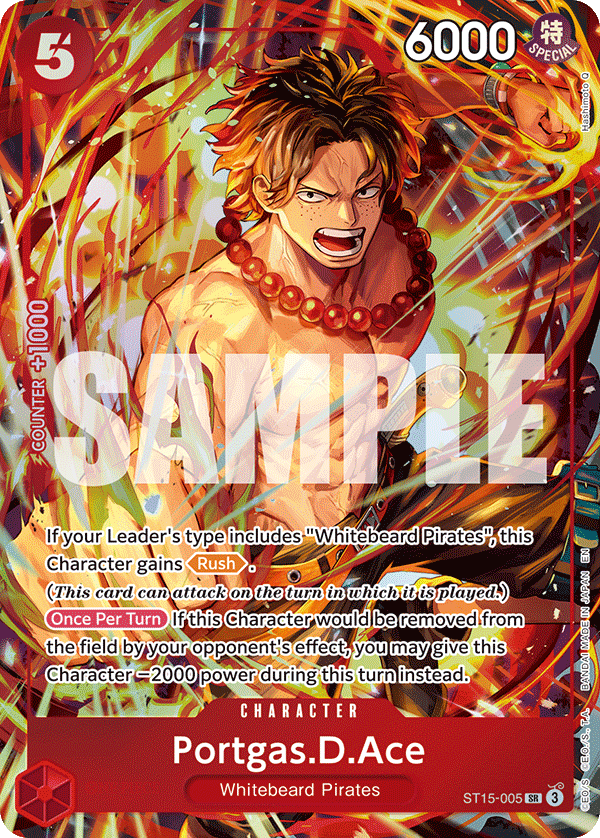 Carte Portgas.D.Ace ST15-005_p3 Super Rare Alt Art — One Piece TCG OTHER One Piece Products (Bandai)