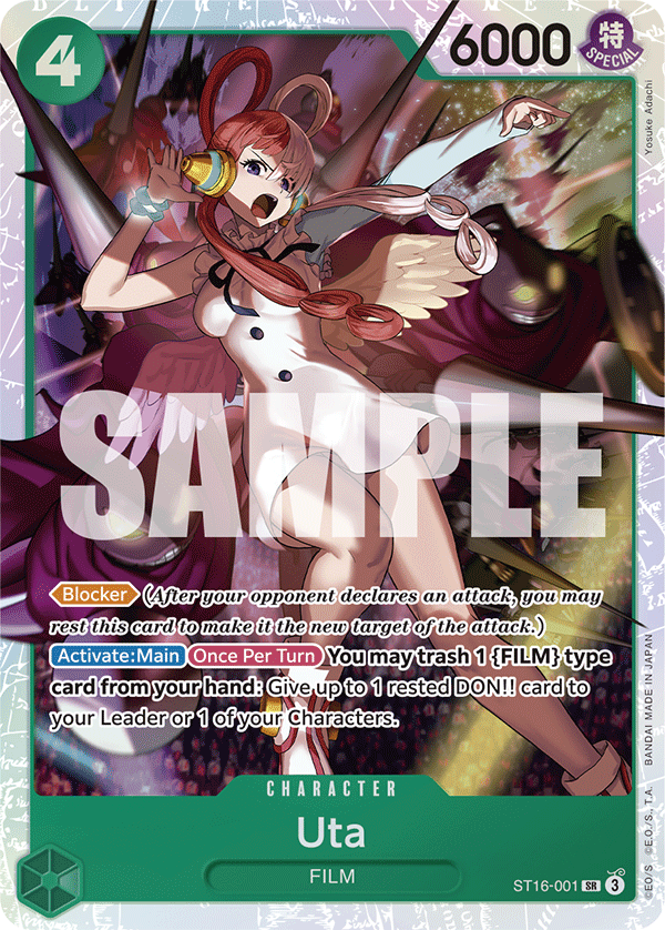 Carte Uta ST16-001 Super Rare — One Piece TCG ST-16 Starter Deck: Green Uta (Bandai)