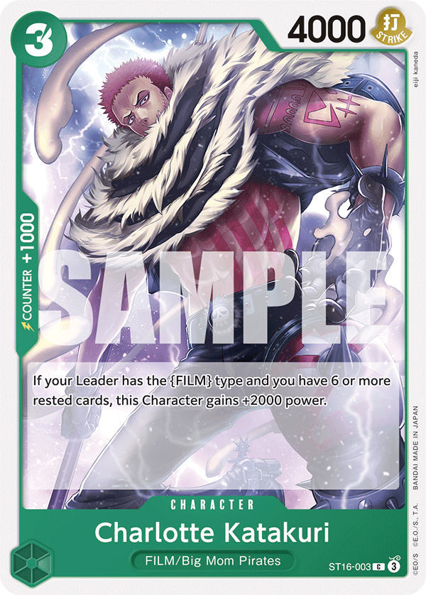 Carte Charlotte Katakuri ST16-003 Common — One Piece TCG ST-16 Starter Deck: Green Uta (Bandai)