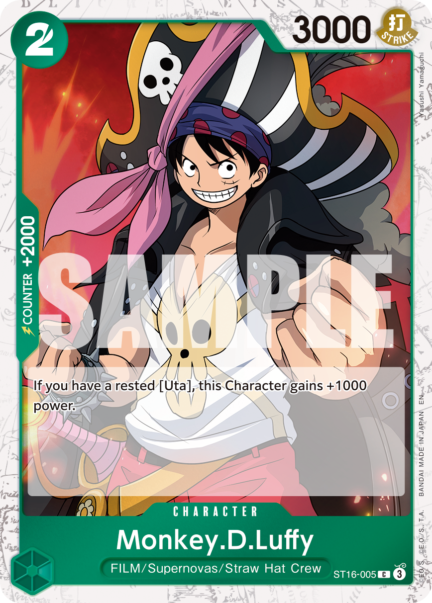Carte Monkey D. Luffy ST16-005_p1 Common Alt Art — One Piece TCG PRB-02 The Best Vol. 2 (Bandai)
