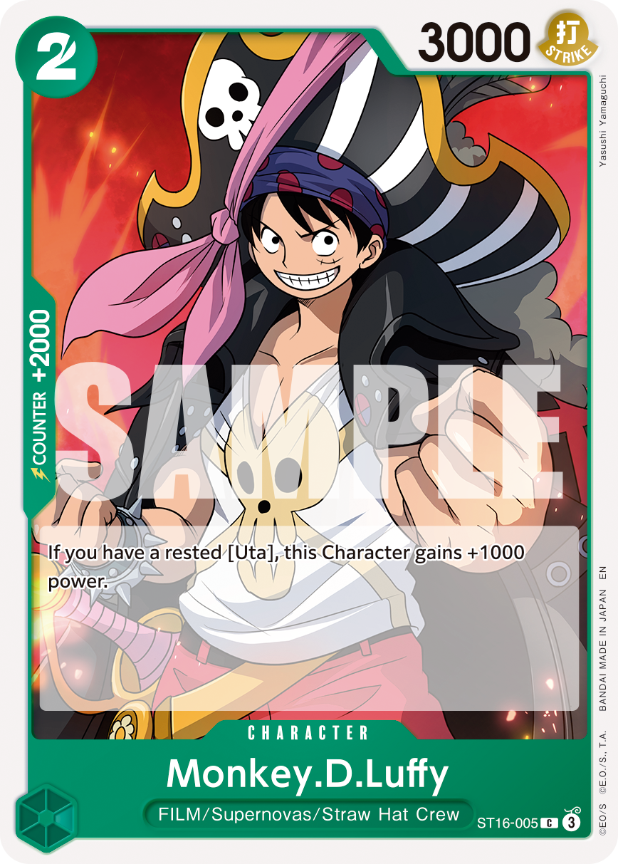 Carte Monkey D. Luffy ST16-005_r1 Common Serial — One Piece TCG PRB-02 The Best Vol. 2 (Bandai)