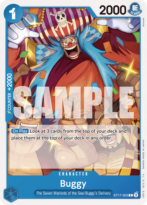 Carte Baggy ST17-003 Common — One Piece TCG ST-17 Starter Deck: Blue Donquixote Doflamingo (Bandai)