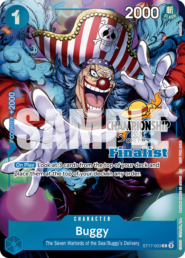 Carte Buggy ST17-003_p2 Common Alt Art — One Piece TCG PROMO-ST-17 Promos: Blue Donquixote Doflamingo (Bandai)