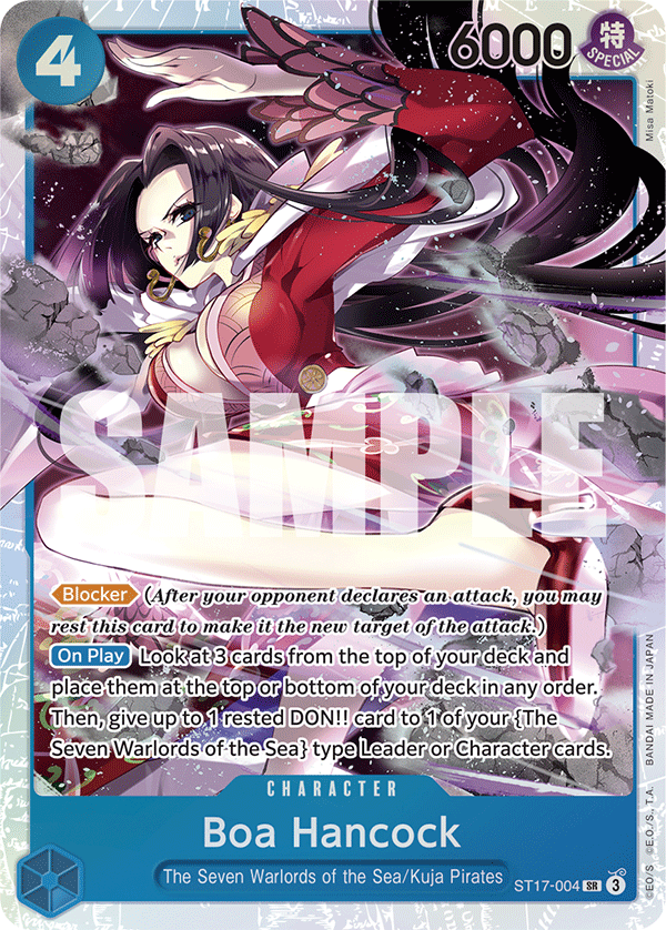 Carte Boa Hancock ST17-004 Super Rare — One Piece TCG ST-17 Starter Deck: Blue Donquixote Doflamingo (Bandai)