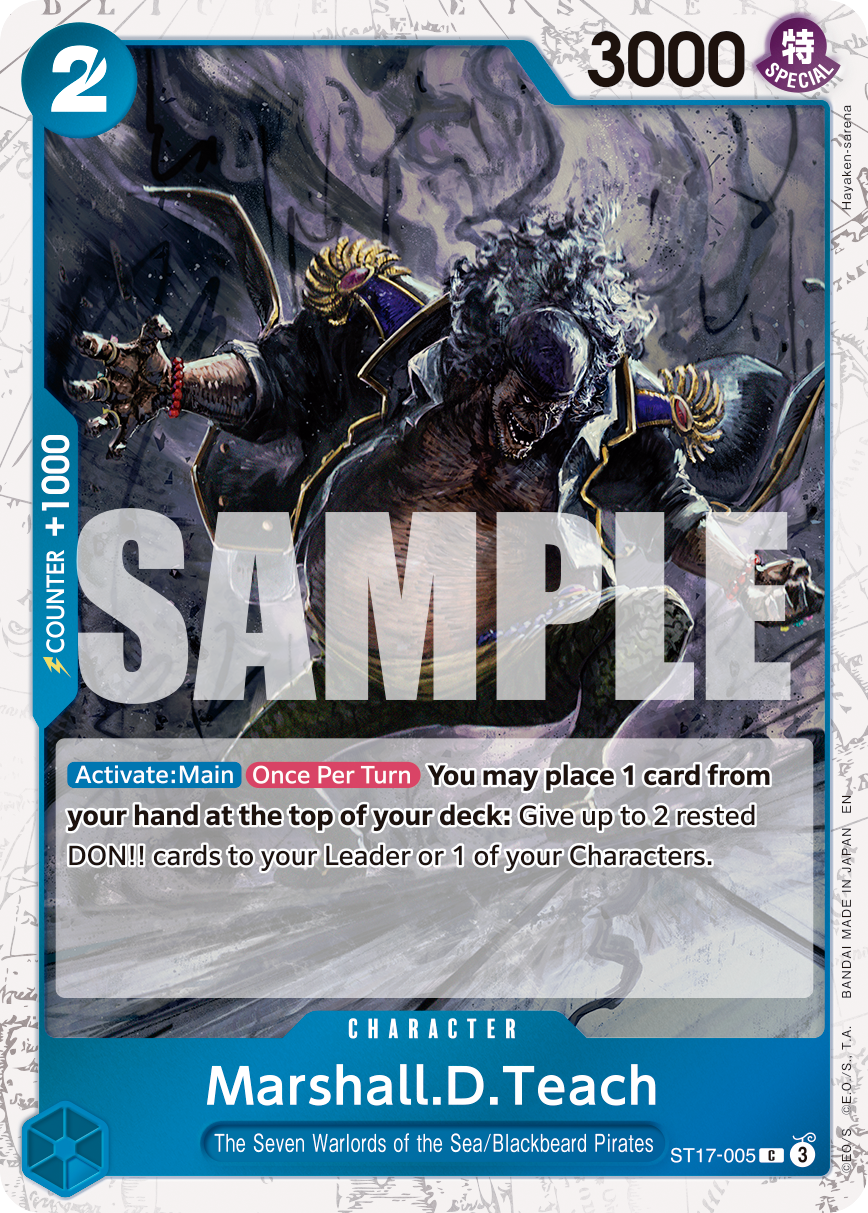 Carte Marshall D. Teach ST17-005_p1 Common Alt Art — One Piece TCG PRB-02 The Best Vol. 2 (Bandai)