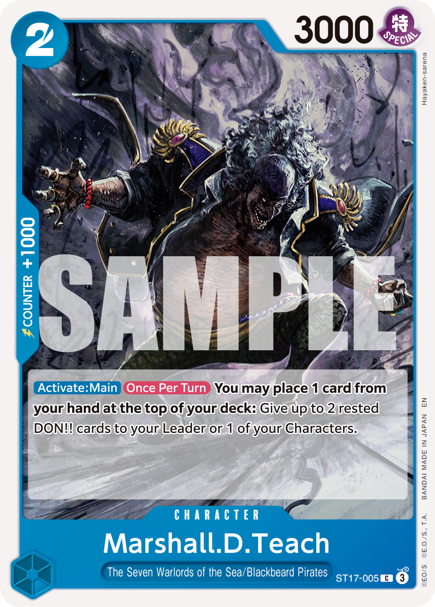 Carte Marshall D. Teach ST17-005_r1 Common Serial — One Piece TCG PRB-02 The Best Vol. 2 (Bandai)