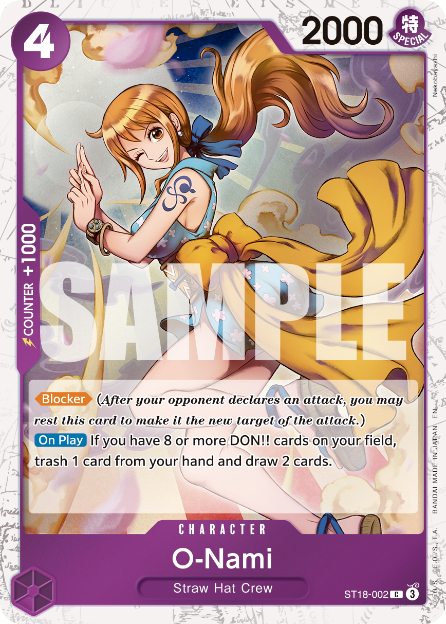 Carte O-Nami ST18-002_p1 Common — One Piece TCG PRB-02 (Bandai)