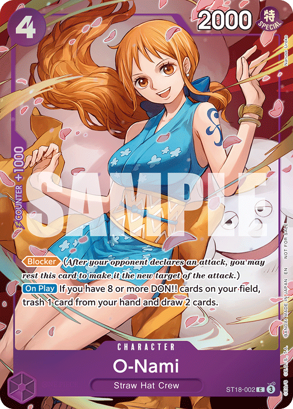 Carte O-Nami ST18-002_p2 Common — One Piece TCG PROMO-ST-18 (Bandai)