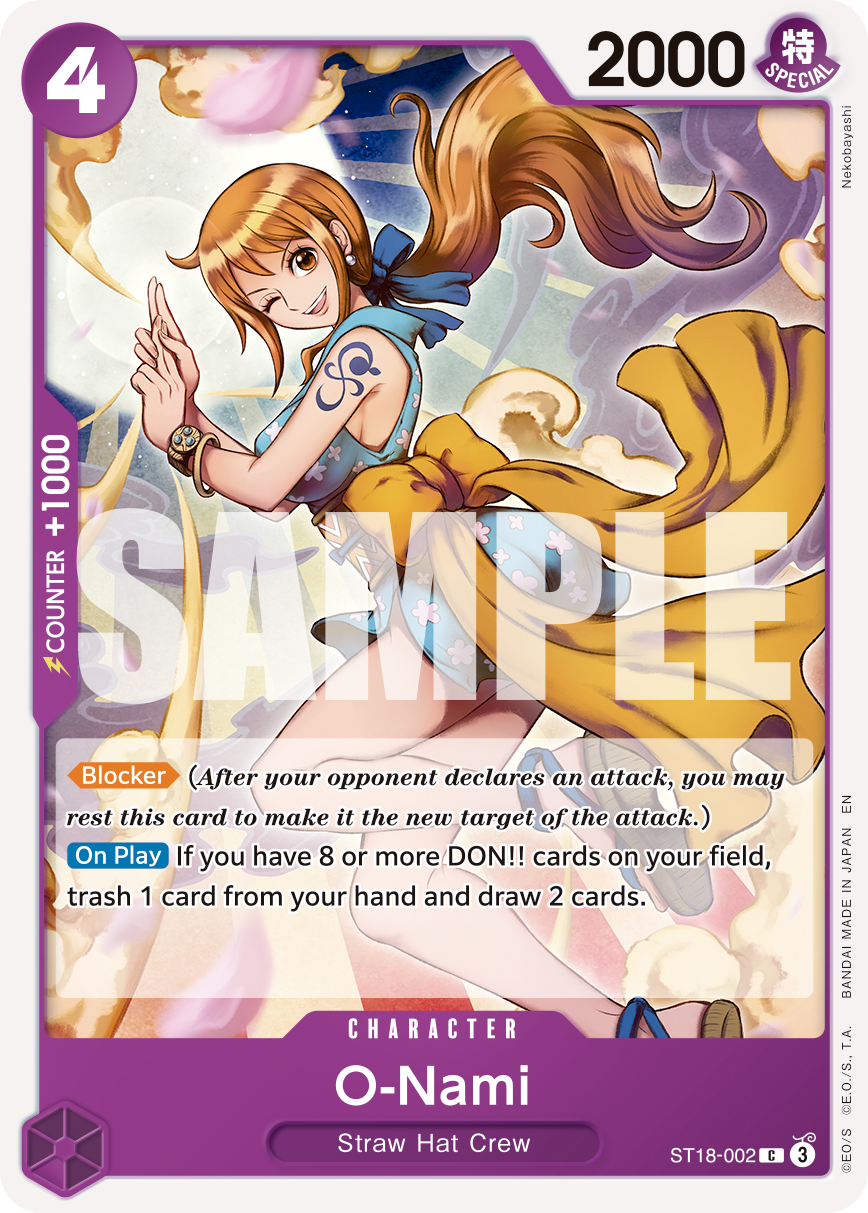 Carte O-Nami ST18-002_r1 Common — One Piece TCG PRB-02 (Bandai)