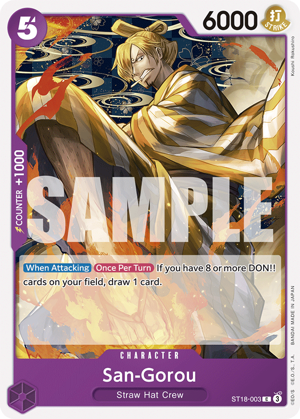 Carte Sangoro ST18-003 Common — One Piece TCG ST-18 Starter Deck: Purple Monkey.D.Luffy (Bandai)