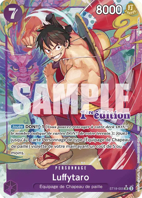 Carte Luffytaro ST18-005_p2 Super Rare — One Piece TCG ST-18 (Bandai)