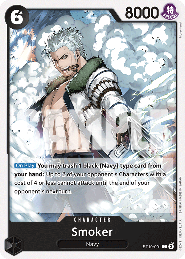 Carte Smoker ST19-001 Common — One Piece TCG ST-19 Starter Deck: Black Smoker (Bandai)