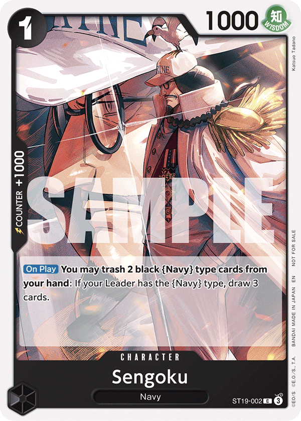 Carte Sengoku ST19-002_p1 Common Alt Art — One Piece TCG PROMO-ST-19 Promos: Black Smoker (Bandai)