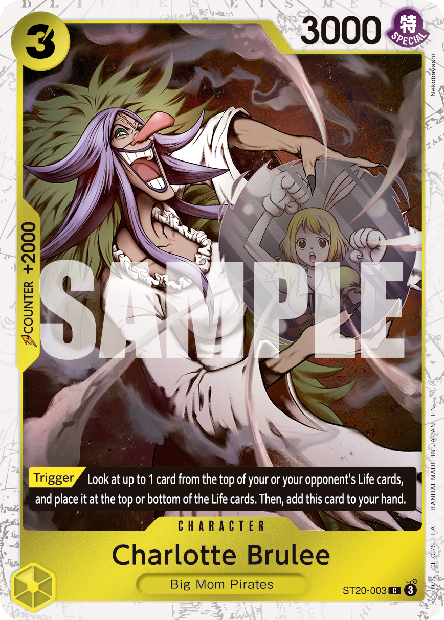 Carte Charlotte Brûlée ST20-003_p1 Common Alt Art — One Piece TCG PRB-02 The Best Vol. 2 (Bandai)