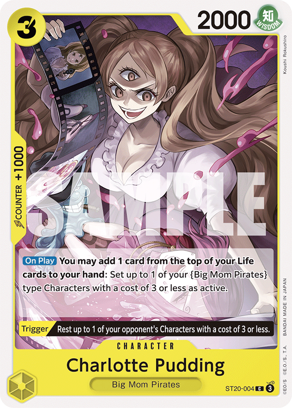 Carte Charlotte Pudding ST20-004 Common — One Piece TCG ST-20 Starter Deck: Yellow Charlotte Katakuri (Bandai)