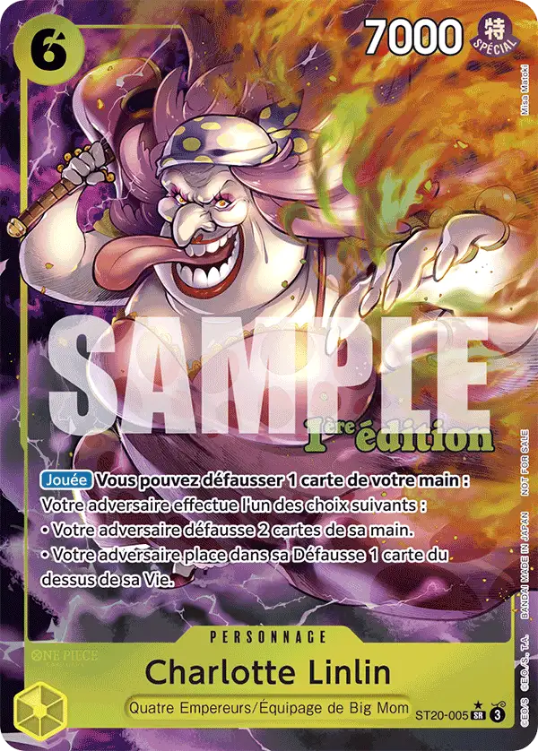 Carte Charlotte Linlin ST20-005_p2 Super Rare Alt Art — One Piece TCG ST-20 Starter Deck: Yellow Charlotte Katakuri (Bandai)