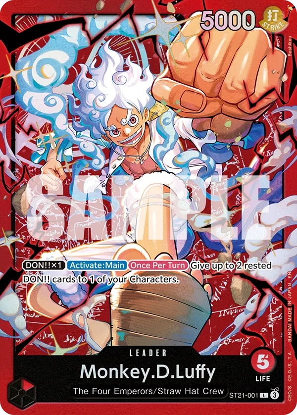 Carte Monkey D. Luffy ST21-001_r1 Leader — One Piece TCG ST-31 (Bandai)