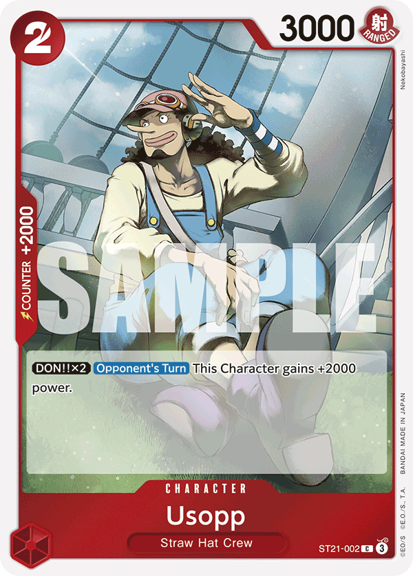 Carte Usopp ST21-002 Common — One Piece TCG ST-21 (Bandai)