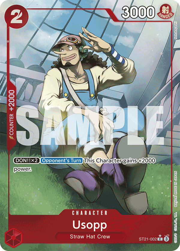 Carte Usopp ST21-002_p1 Common — One Piece TCG ST-21 (Bandai)
