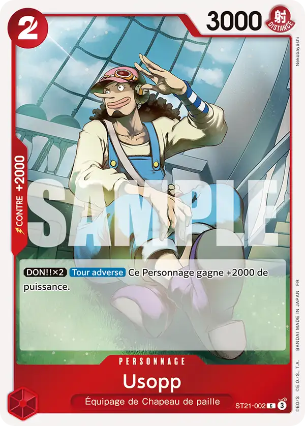 Carte Usopp ST21-002_p2 Common — One Piece TCG ST-21 (Bandai)