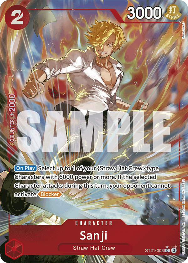 Carte Sanji ST21-003_p1 Common — One Piece TCG ST-21 (Bandai)
