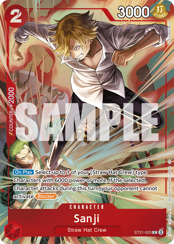 Carte Sanji ST21-003_p3 Common Alt Art — One Piece TCG OTHER One Piece Products (Bandai)
