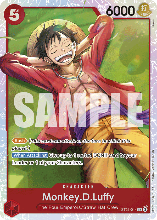 Carte Monkey D. Luffy ST21-014 Super Rare — One Piece TCG ST-21 Starter Deck: Gear5 (Bandai)