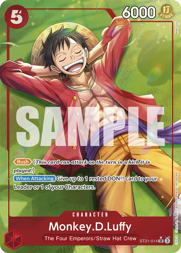 Carte Monkey D. Luffy ST21-014_p1 Super Rare Alt Art — One Piece TCG ST-21 Starter Deck: Gear5 (Bandai)