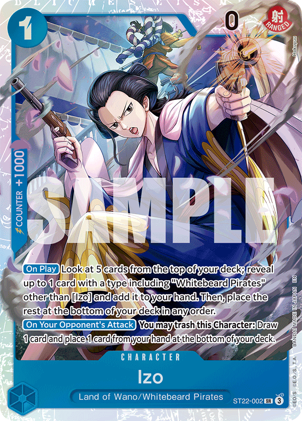 Carte Izo ST22-002 Super Rare — One Piece TCG ST-22 Starter Deck: Ace & Newgate (Bandai)