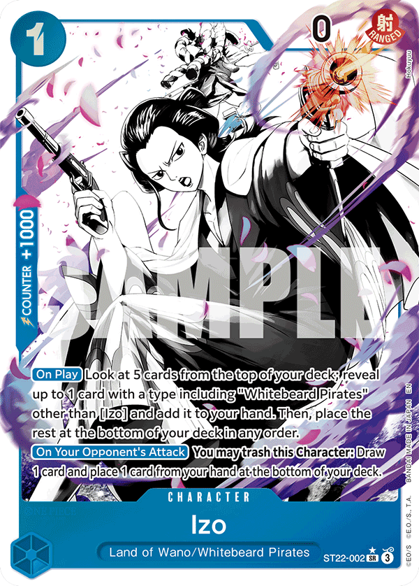 Carte Izo ST22-002_p1 Super Rare Alt Art — One Piece TCG ST-22 Starter Deck: Ace & Newgate (Bandai)