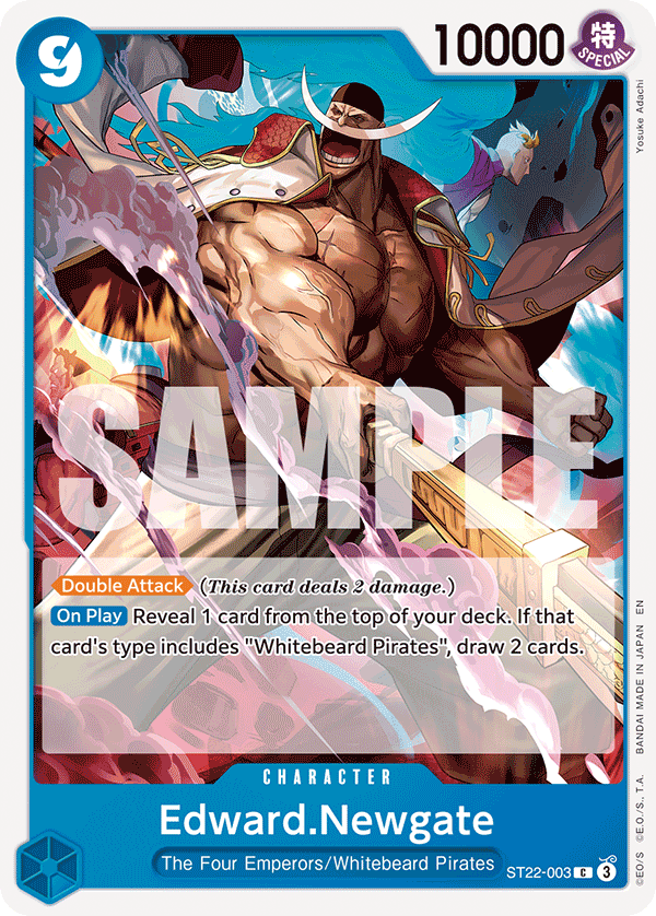 Carte Edward Newgate ST22-003 Common — One Piece TCG ST-22 Starter Deck: Ace & Newgate (Bandai)
