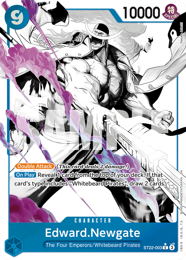 Carte Edward Newgate ST22-003_p1 Common Alt Art — One Piece TCG ST-22 Starter Deck: Ace & Newgate (Bandai)