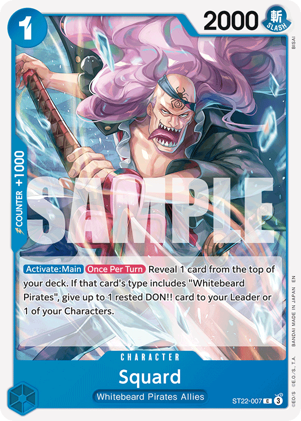 Carte Squardo ST22-007 Common — One Piece TCG ST-22 Starter Deck: Ace & Newgate (Bandai)