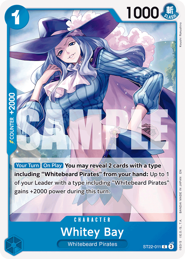 Carte Whitey Bay ST22-011 Common — One Piece TCG ST-22 Starter Deck: Ace & Newgate (Bandai)