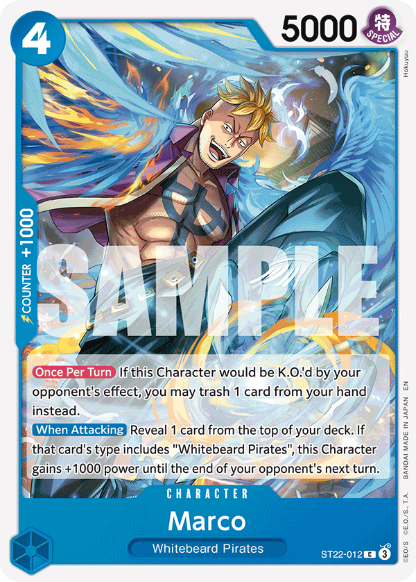 Carte Marco ST22-012 Common — One Piece TCG ST-22 Starter Deck: Ace & Newgate (Bandai)