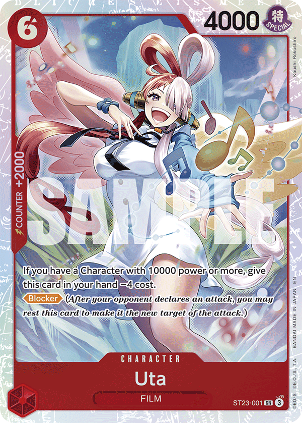Carte Uta ST23-001 Super Rare — One Piece TCG ST-23 Starter Deck: Red Shanks (Bandai)