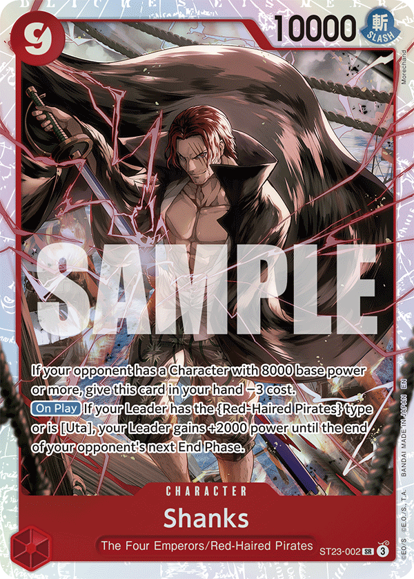 Carte Shanks ST23-002 Super Rare — One Piece TCG ST-23 Starter Deck: Red Shanks (Bandai)