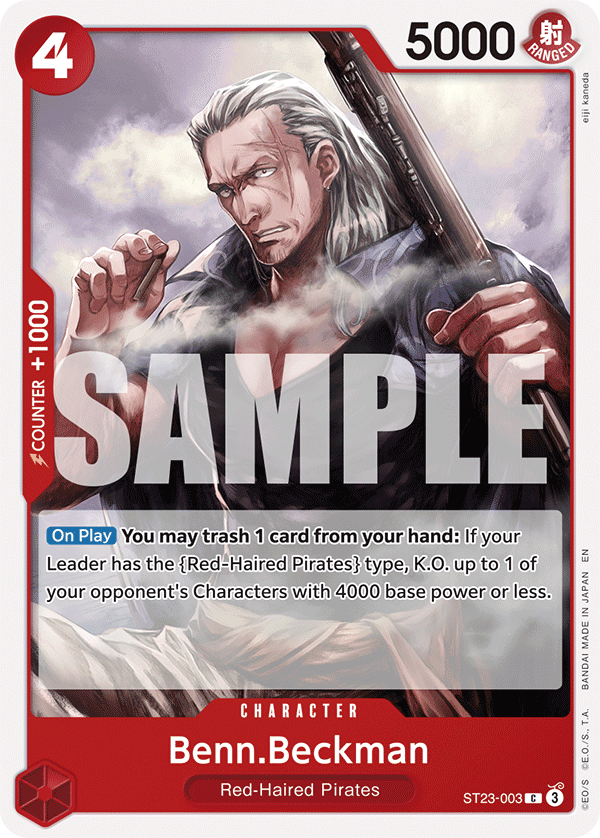 Carte Ben Beckmann ST23-003 Common — One Piece TCG ST-23 (Bandai)