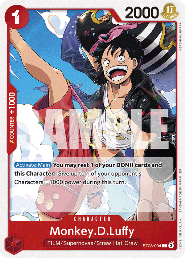Carte Monkey D. Luffy ST23-004 Common — One Piece TCG ST-23 Starter Deck: Red Shanks (Bandai)