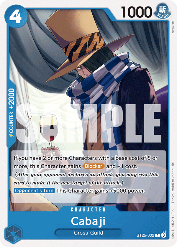 Carte Cabaji ST25-002 Common — One Piece TCG ST-25 Starter Deck: Blue Buggy (Bandai)