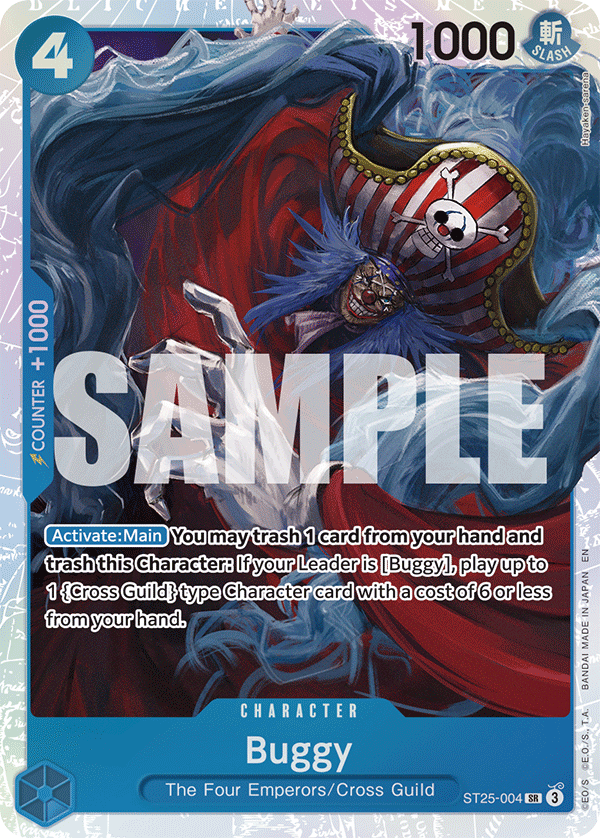 Carte Baggy ST25-004 Super Rare — One Piece TCG ST-25 Starter Deck: Blue Buggy (Bandai)