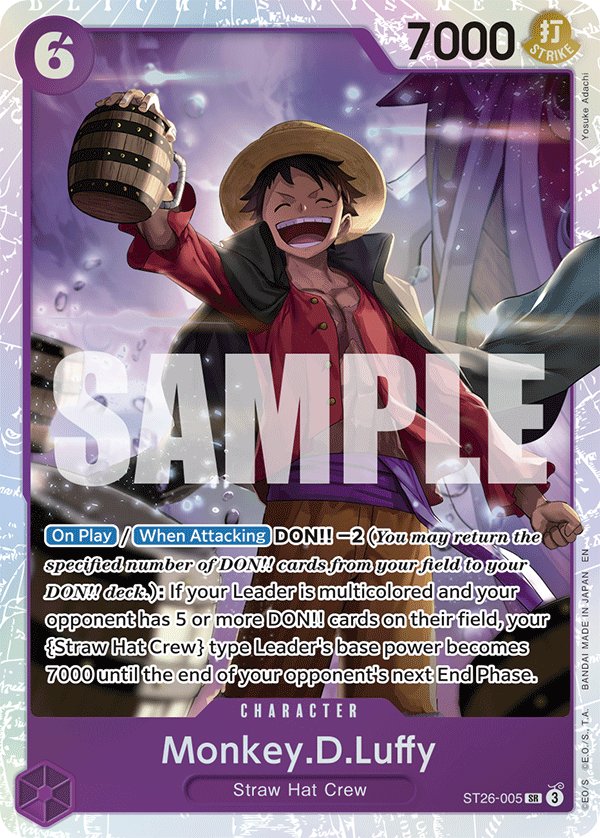 Carte Monkey D. Luffy ST26-005 Super Rare — One Piece TCG ST-26 Starter Deck: Purple/Black Monkey.D.Luffy (Bandai)