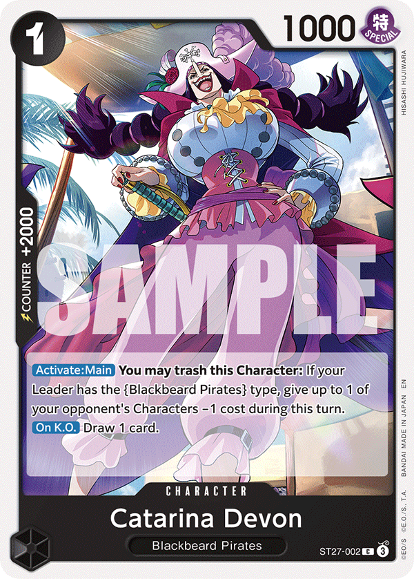 Carte Catarina Devon ST27-002 Common — One Piece TCG ST-27 Starter Deck: Black Marshall.D.Teach (Bandai)