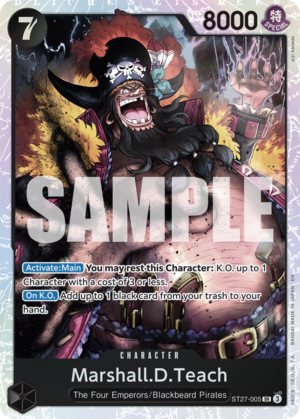 Carte Marshall D. Teach ST27-005 Super Rare — One Piece TCG ST-27 (Bandai)