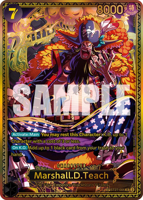 Carte Marshall D. Teach ST27-005_p1 Special — One Piece TCG OP-17 (Bandai)