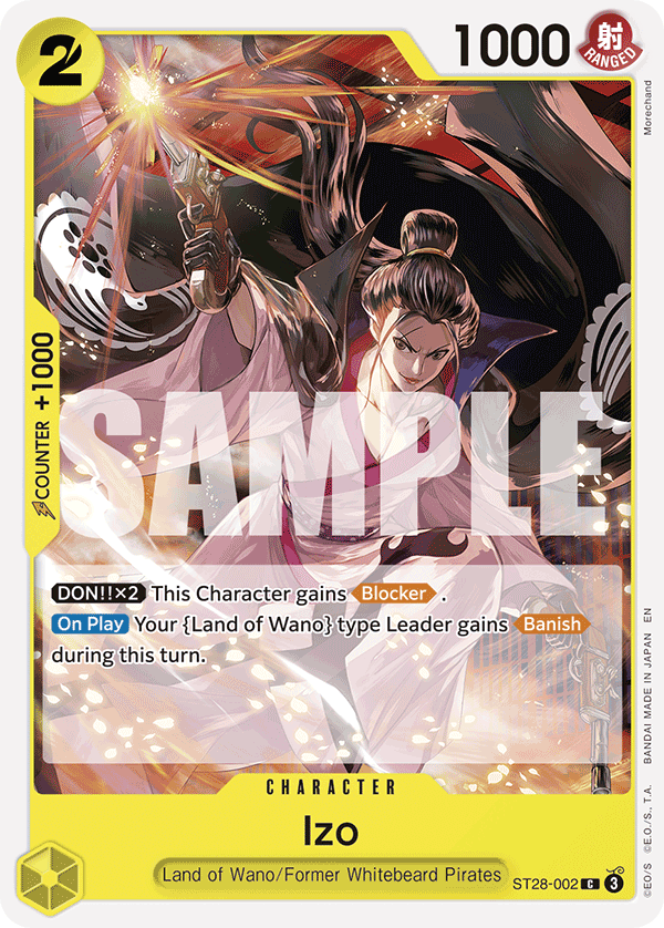 Carte Izo ST28-002 Common — One Piece TCG ST-28 Starter Deck: Green/Yellow Yamato (Bandai)