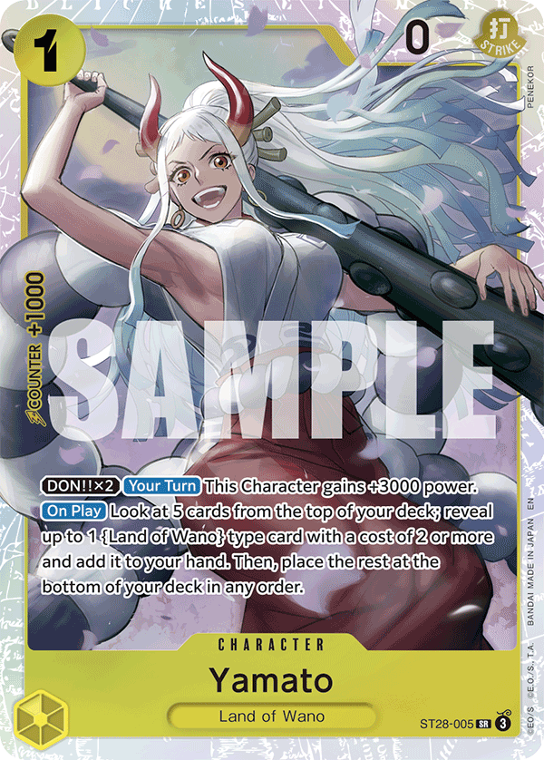 Carte Yamato ST28-005 Super Rare — One Piece TCG ST-28 (Bandai)